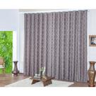 Cortina Jacquard 3,00 x 2,80 Para Sala e Quarto Chumbo