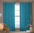 Cortina Jacquard Azul Celeste 8 X 2,45 Semi Blackout PRONTA ENTREGA