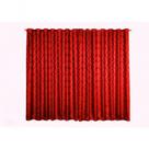 Cortina Jacquard para Varão Simples 300x250cm Poliéster Vermelho Ludatex