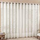 Cortina Jade Renda Floral 2,00M X 2,50M Porta Balcão Palha