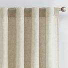 Cortina jinchan forrada com aveia, mistura de linho, 2 painéis, 240x127cm