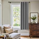 Cortina Jinchan Gris 183x160 cm con Ojales Opacas