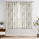 Cortina jinchan Linen Blend Floral 160x160cm com bolso de haste Cortina jinchan Linen Blend Floral 160x160cm com bolso de haste