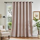 Cortina jinchan Linen Textured Room Darkening 240x245cm Taupe