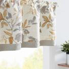 Cortina Jinchan Linen Valance 127x41cm Yellow Leaf Rustic Cortina Jinchan Linen Valance 127x41cm Yellow Leaf Rustic