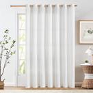 Cortina jinchan Linen White 254x213cm Light Filtering Grommet