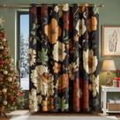 Cortina jinchan Lora Floral Blackout 1 painel W254xL213cm preta Cortina jinchan Lora Floral Blackout 1 painel W254xL213cm preta