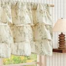 Cortina jinchan Ruffled Floral Linen Valance 46x46 cm