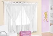 Cortina Juvenil para varão simples 2m Branco - Rose jordão