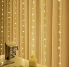 Cortina LED 3x3 Metros 240 Lâmpadas Efeito Cascata Branco Quente BIvolt Cortina LED 3x3 Metros 240 Lâmpadas Efeito Cascata Branco Quente BIvolt