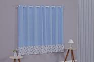 Cortina Liz Quarto Infantil e Bebê Algodão Com Barrado Estampado Decorativa 2,70x1,60m Para Janela