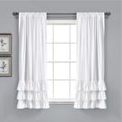 Cortina Lush Decor Allison Ruffle White 160x100cm (par)