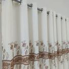 Cortina Luxo Alto Padrão Bordada De Linho Com Gripir Para Sala Quarto Apartamento Para Varão Bastão