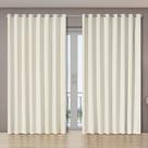 Cortina Luxor COR PALHA Voal fitado e blackout corta luz sala ou quarto largura 2.60 x 2.00 altura