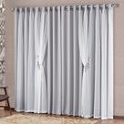 Cortina Mabelle Semi Blackout E Voil 2,00m X 1,70m Cinza
