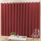 Cortina Madri para Trilho Comum Tecido Semi Blackout 2,00m x 1,70m Sala Quarto - Vermelho