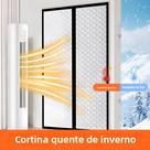 Cortina Magnética Grossa Para Porta, À Prova De Vento No Inverno, Fácil De Instalar, Sem Perfuração,