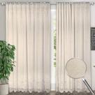 Cortina Marfim Renda C/ Forro Sala Quarto 3,50Larg x2,20Alt
