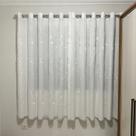 Cortina Meia Parede Voil Bordada Floral Sofisticada Forrada Para Varão 3,00x1,80 Cortina Meia Parede Voil Bordada Floral Sofisticada Forrada Para Varão 3,00x1,80