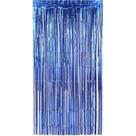 Cortina Metalizada Azul 1X2M - Decoração Festiva