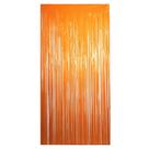 Cortina Metalizada Laranja 100cm X 200cm