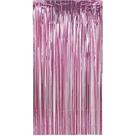 Cortina Metalizada Rosa 1X2M para Decoração