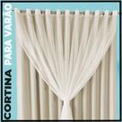 Cortina Miami Sala Quarto voal 7,00 x 2,50 Apartamento bege Cortina Miami Sala Quarto voal 7,00 x 2,50 Apartamento bege