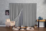 Cortina Microfibra Com Linho 5,00x2,30 Para Trilho Suíço -