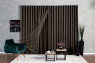 Cortina Microfibra Com Voil 2,80x2,80 Para Trilho Duplo -