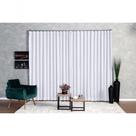 Cortina Microfibra com Voil 2,80x2,80 para Trilho Suíço Branco Ludatex