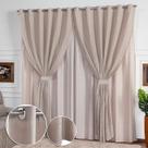 Cortina Niazitex Flamê Duplex 560x270cm Areia - Luxo e Conforto