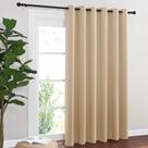 Cortina NICETOWN Blackout Biscotti Beige para porta deslizante