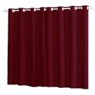 Cortina Oxford 3,00 x 2,50 Para Sala Quarto Escritório Inibe a Claridade Cor:Bordô