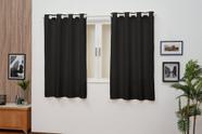 Cortina Oxford Tecido 2,00x1,40 sala/quarto-Preto