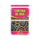 Cortina para box estampada 1,35 x 1,78 m plastleo