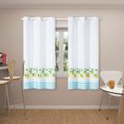 Cortina para Cozinha 2,20m X 1,45m Ilhós Estampada