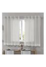 Cortina para Cozinha Bella Janela 300x120 cm Novara Branco