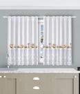 Cortina Para Cozinha Com Estampas Desenhadas 2,60x1,50