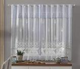 Cortina Para Cozinha De Renda Com Bandô Bule220x120 Interlar Cor Branca