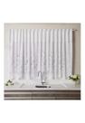 Cortina para Cozinha Interlar 280x150 cm Renda Tulipinha com Bandô Branco