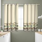 Cortina para cozinha janela 2,20x1,30m com ilhós branco Mimo