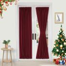Cortina para Puerta Francesa DWCN Burdeos 91x183 cm Térmica Opaca