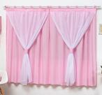 Cortina Para Quarto Bebê Menina Menino 2 Metros Lançamento Azul