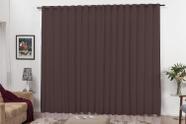 Cortina para Quarto e Sala 3,00x2,50 Com Ilhos Para Varão Tabaco