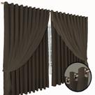 cortina para quarto e sala blecaute Jade 3,20 x 2,80 marrom