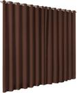cortina para quarto em tecido microfibra marron 4,00x2,80