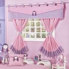 Cortina Para Quarto Infaltil Chiquitita 2,50m x 1,70m Com Abraçadeiras e Bandô