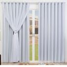Cortina para Sala Blackout Tecido com Voial + Presilha Cromada 4,00m X 2,50m Moderna
