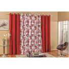 Cortina Para Sala E Quarto Floratta 02 Metros - Vermelho