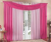Cortina para Sala e Quarto Pink e Rosa 2,00 x 1,70 Malha Alana